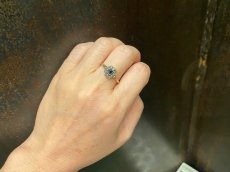 画像11: ゴールド・シルバー・サファイア・ダイヤモンドリング　SOLD (11)