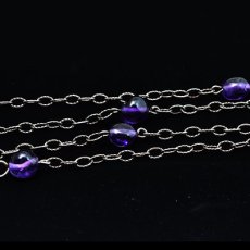 画像4: シルバー・アメシスト・ステーションネックレス (4)