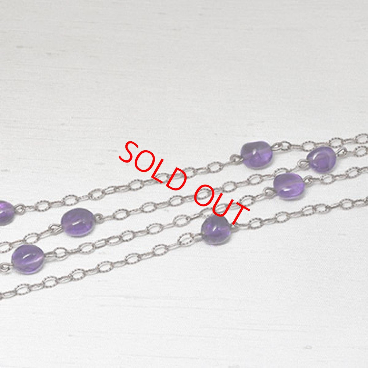 画像2: シルバー・アメシスト・ステーションネックレス (2)