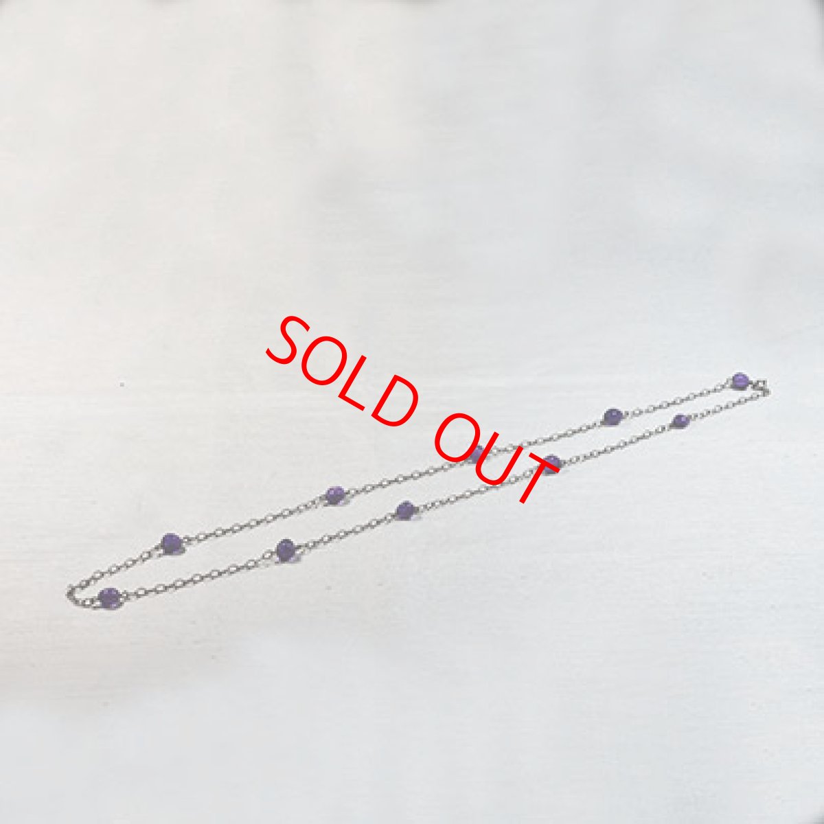 画像1: シルバー・アメシスト・ステーションネックレス (1)