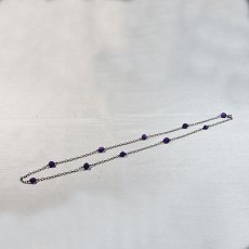 画像1: シルバー・アメシスト・ステーションネックレス (1)