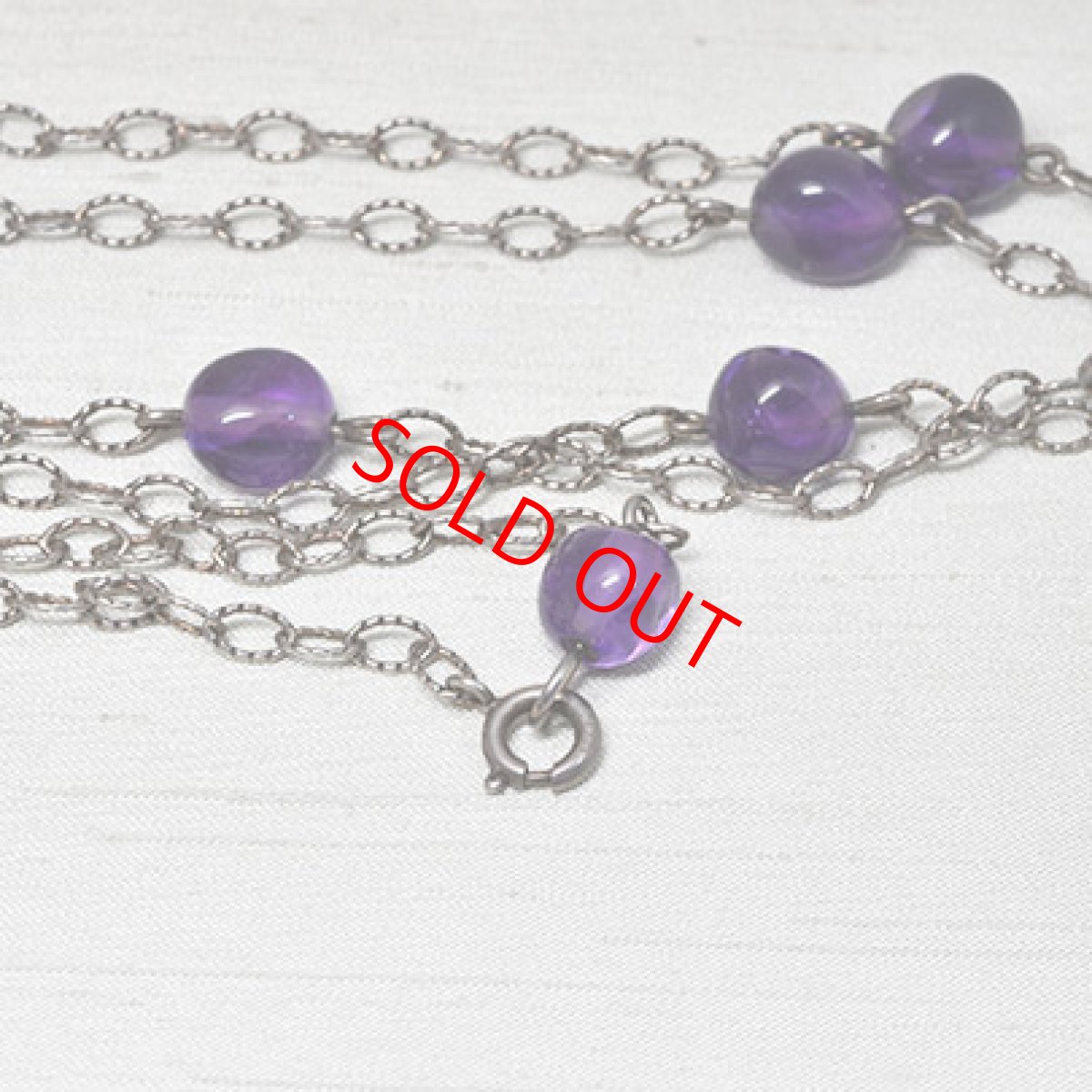 画像3: シルバー・アメシスト・ステーションネックレス (3)