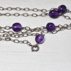 画像3: シルバー・アメシスト・ステーションネックレス (3)