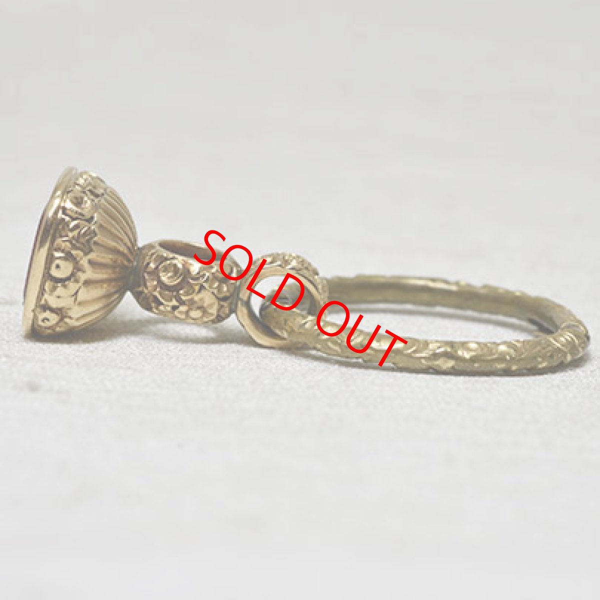 画像3: Sold ゴールドケース・メタル・カーネリアンシール (3)