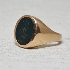 画像2: 14ct,ブラッドストーン・インタリオリング (2)