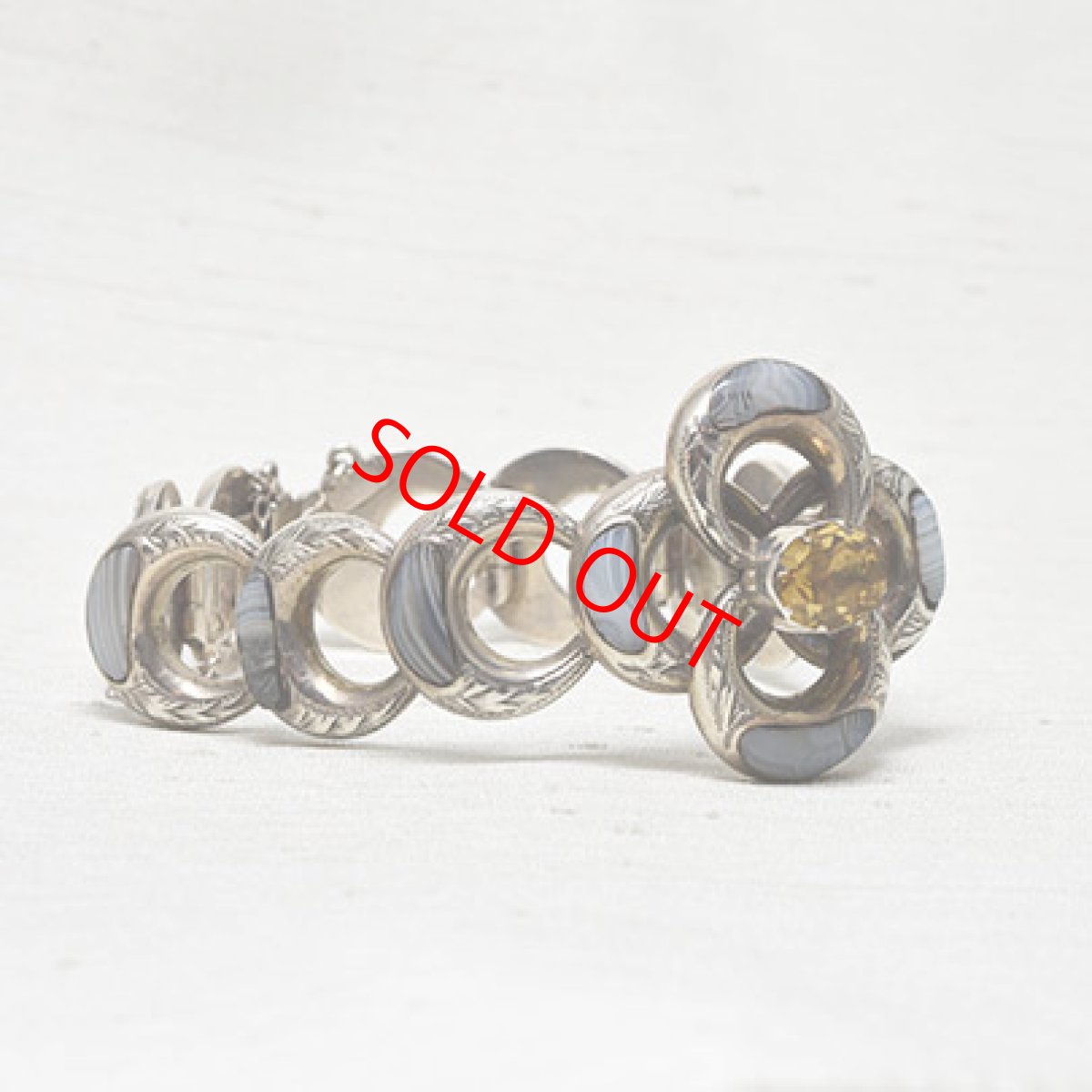 画像5: シルバー・シトリン・アゲート・スコティッシュブレスレット (5)