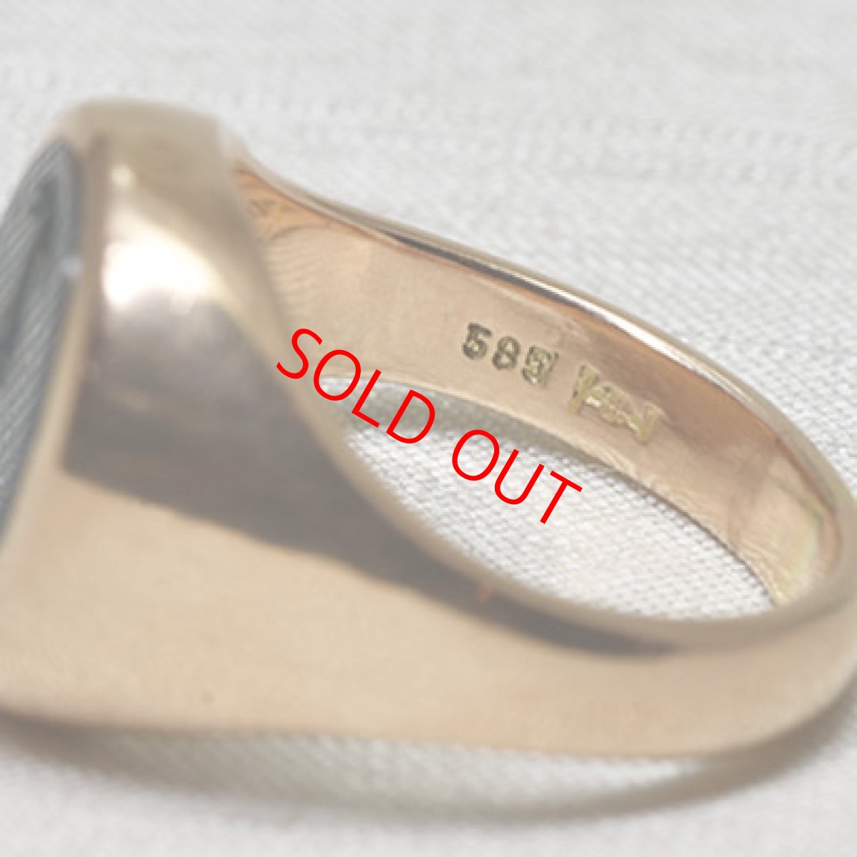 画像6: 14ct,ブラッドストーン・インタリオリング (6)