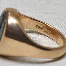 画像6: 14ct,ブラッドストーン・インタリオリング (6)