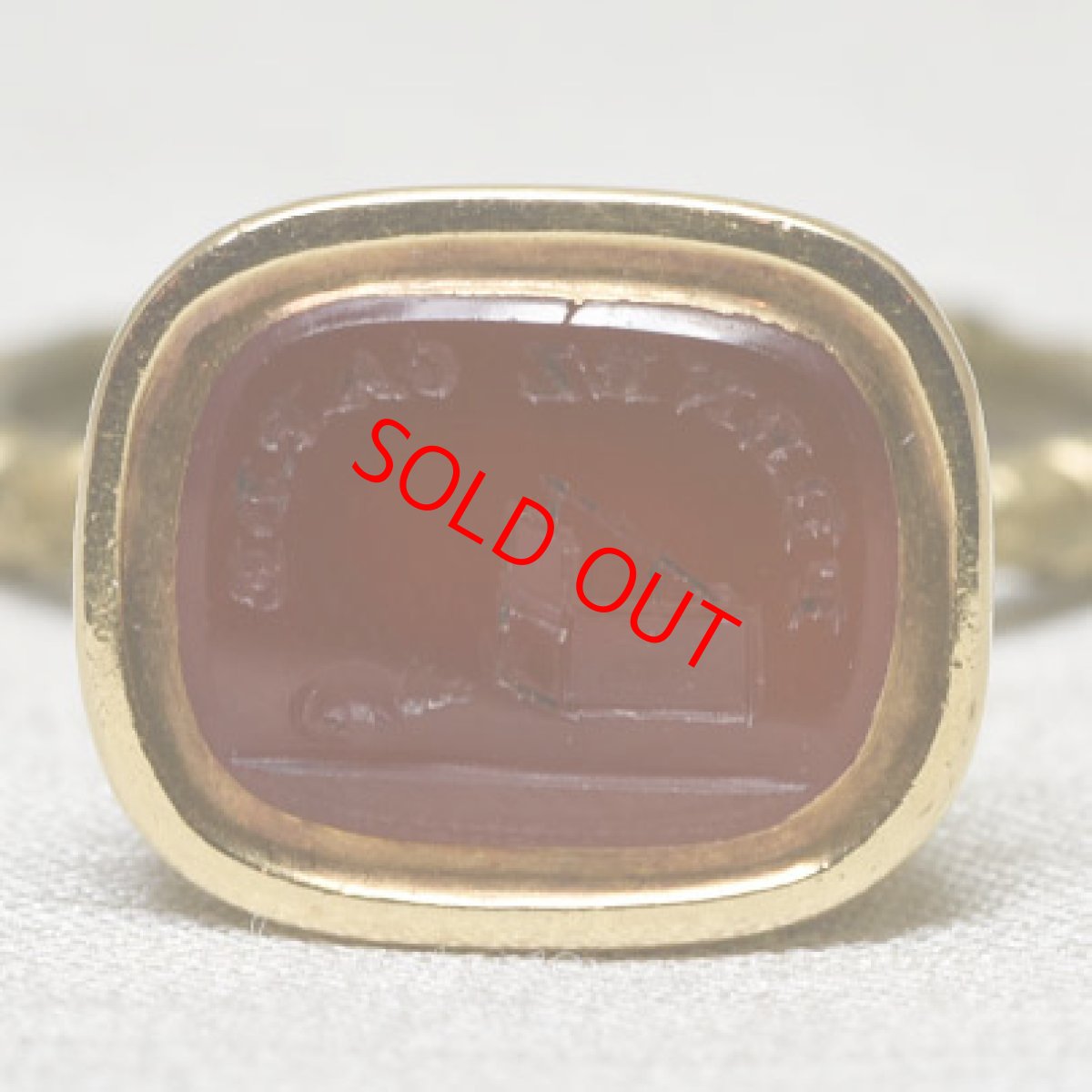 画像10: Sold ゴールドケース・メタル・カーネリアンシール (10)