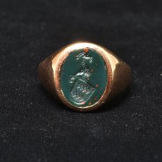 画像7: 14ct,ブラッドストーン・インタリオリング (7)