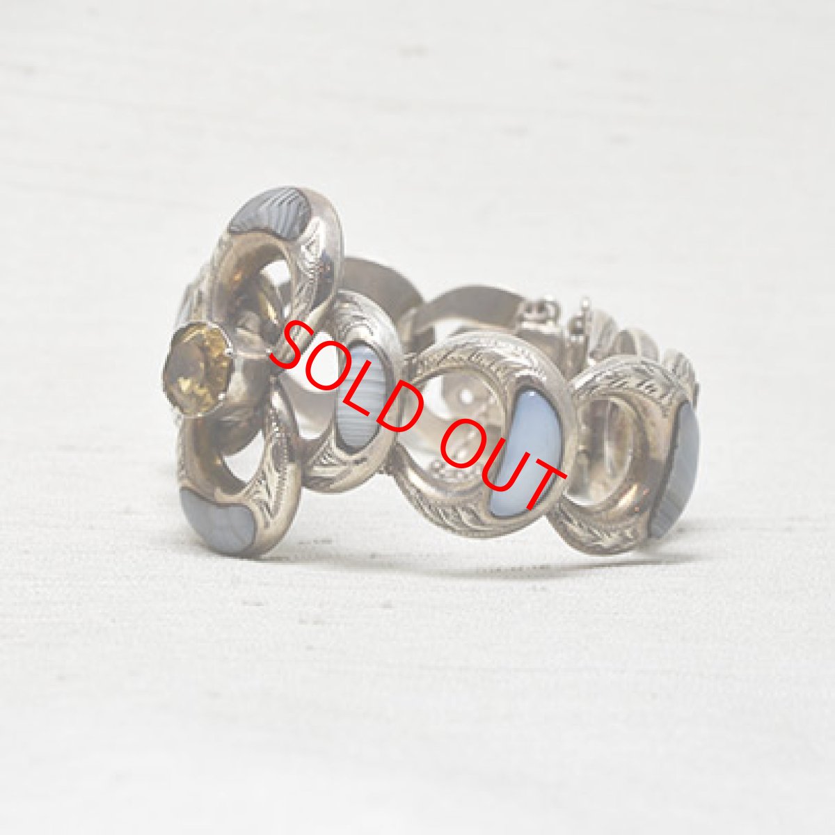 画像2: シルバー・シトリン・アゲート・スコティッシュブレスレット (2)