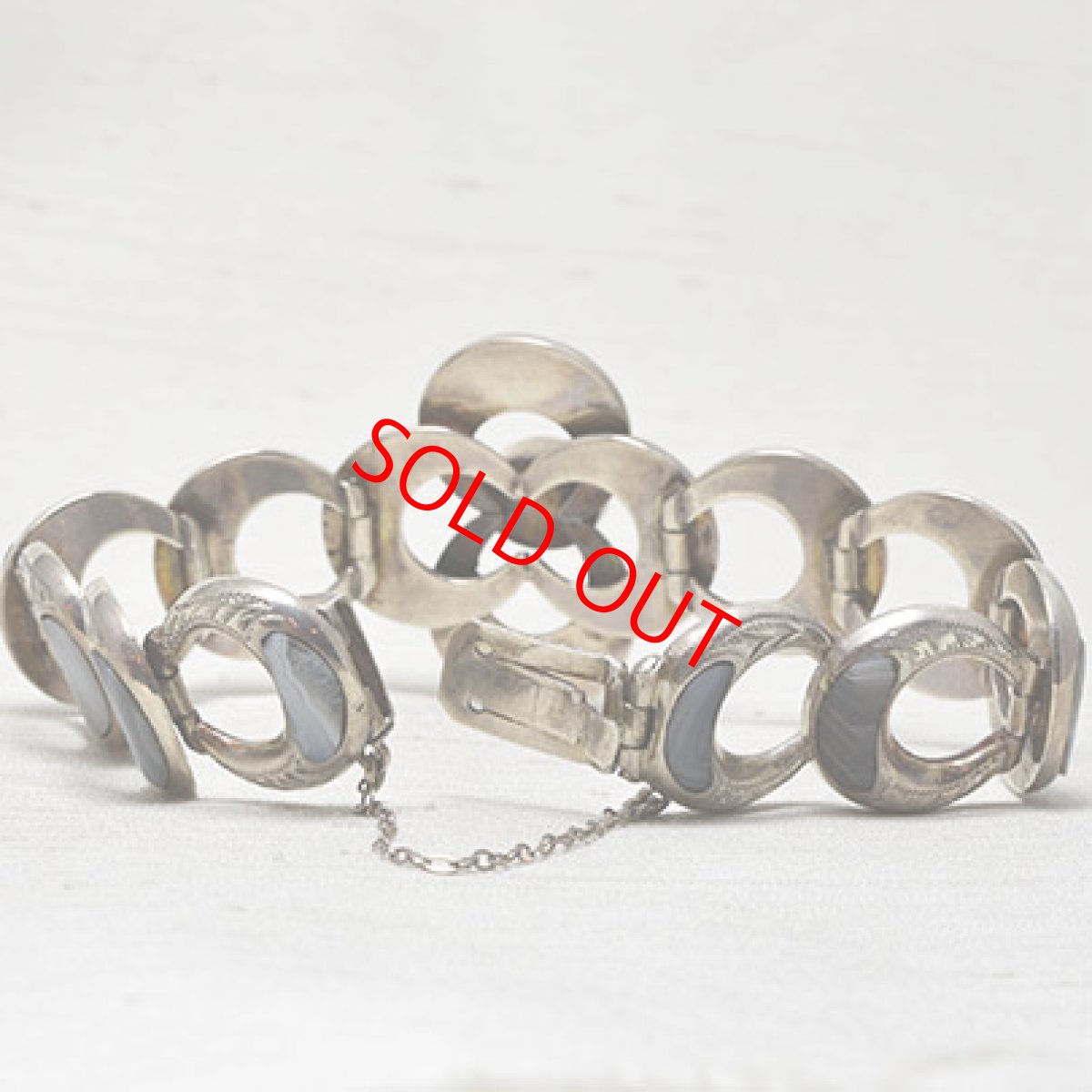 画像4: シルバー・シトリン・アゲート・スコティッシュブレスレット (4)