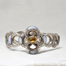 画像1: シルバー・シトリン・アゲート・スコティッシュブレスレット (1)