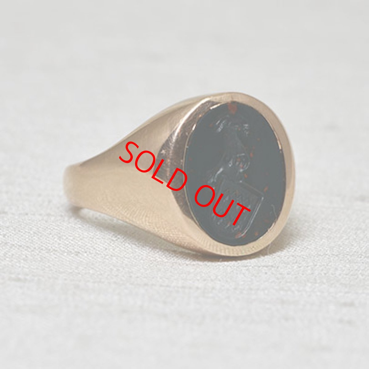 画像5: 14ct,ブラッドストーン・インタリオリング (5)