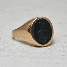 画像5: 14ct,ブラッドストーン・インタリオリング (5)