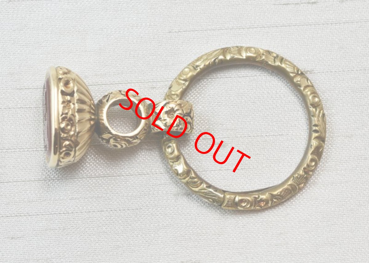 画像11: Sold ゴールドケース・メタル・カーネリアンシール (11)