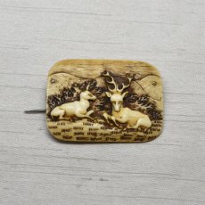 画像1: メタル ホーン ブローチ (1)