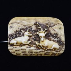 画像5: メタル ホーン ブローチ (5)