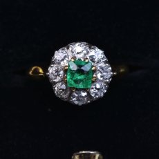 画像8:  sold ゴールド・エメラルド・ダイヤモンドリング (8)