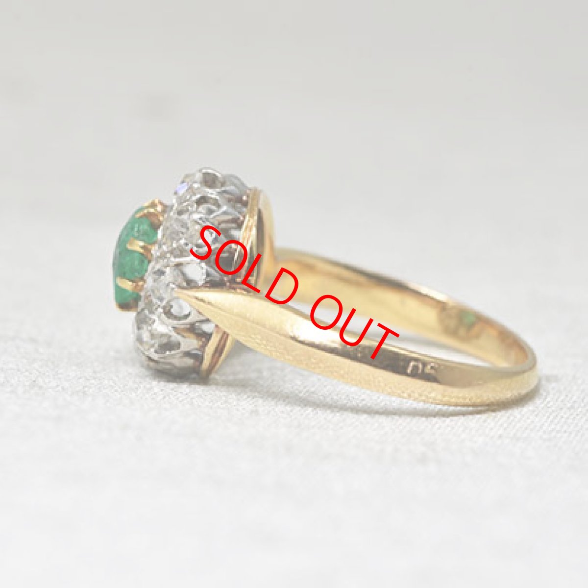 画像3:  sold ゴールド・エメラルド・ダイヤモンドリング (3)