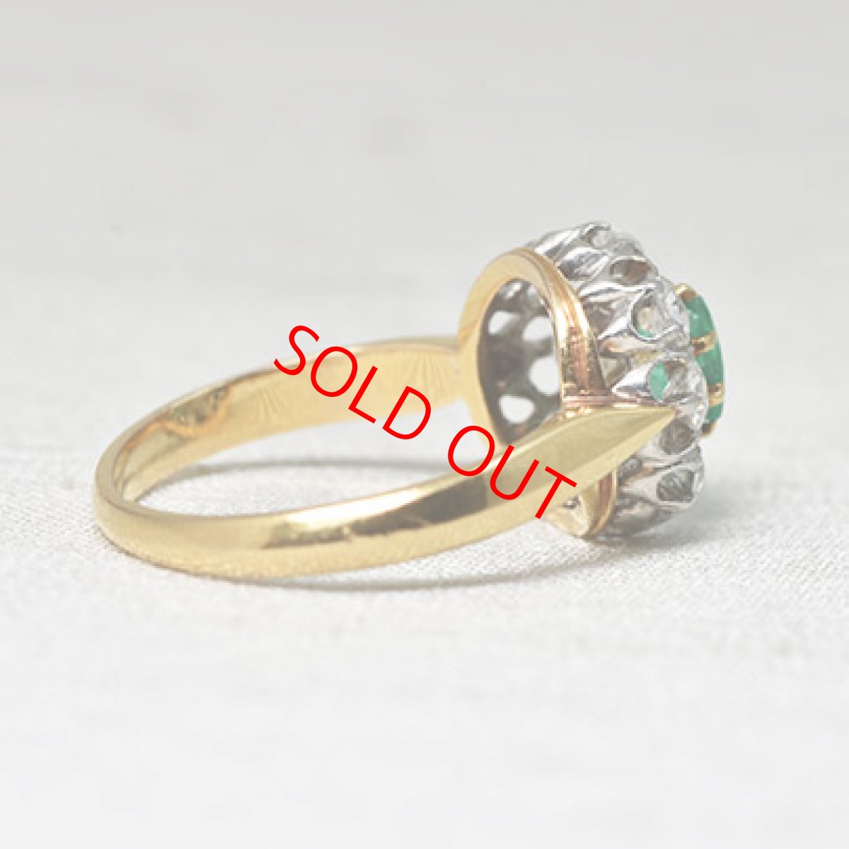 画像5:  sold ゴールド・エメラルド・ダイヤモンドリング (5)