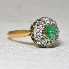 画像7:  sold ゴールド・エメラルド・ダイヤモンドリング (7)