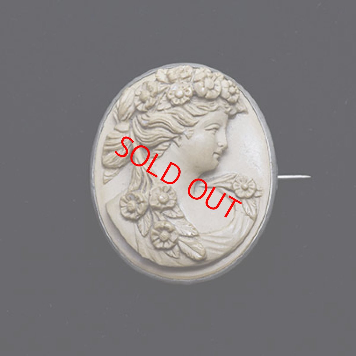 画像3: Sold メタル ラーヴァ カメオブローチ (3)