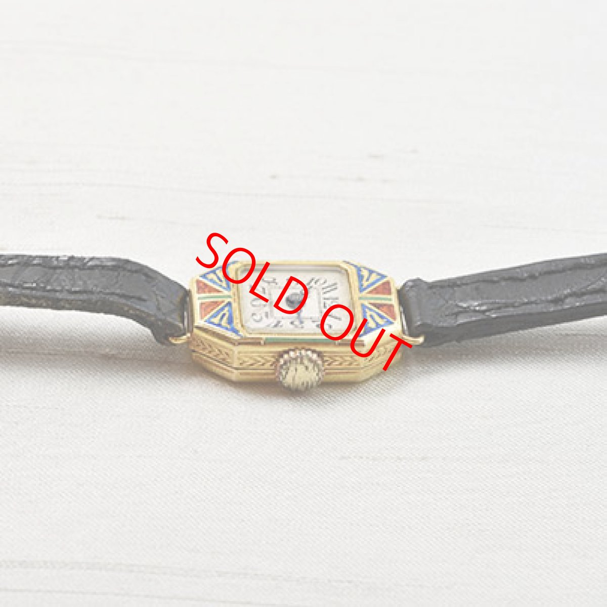 画像3: 18ct,エナメル・リストウォッチ (3)