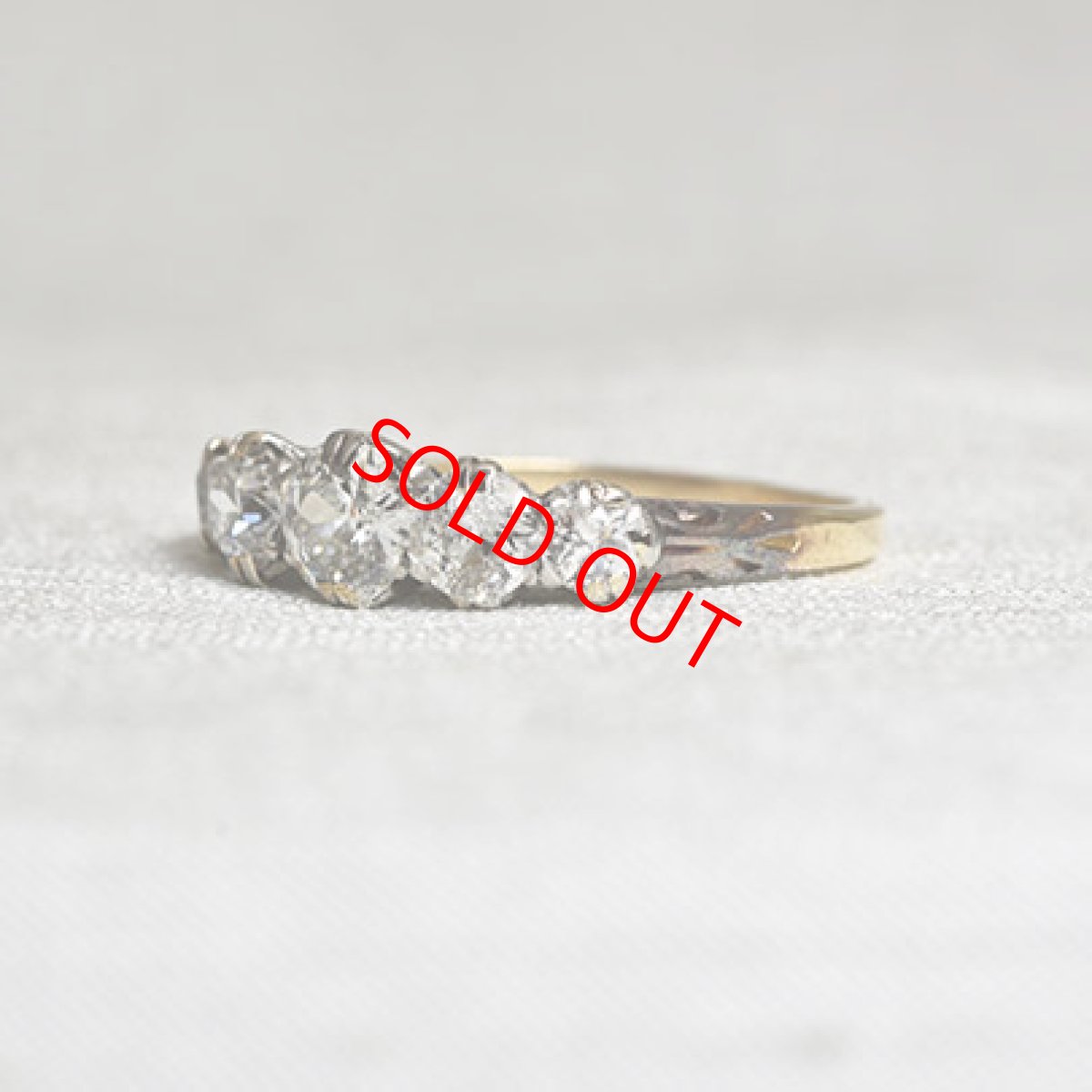 画像4: Sold G,pt.ダイヤモンドリング　 (4)