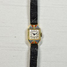 画像1: 18ct,エナメル・リストウォッチ (1)