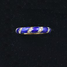 画像5: ゴールド・ブリストルグラス・ダイヤモンドリング (5)