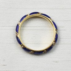 画像4: ゴールド・ブリストルグラス・ダイヤモンドリング (4)