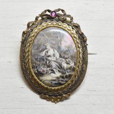 画像1: G.メタル ポーセレンブローチ (1)