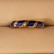 画像7: ゴールド・ブリストルグラス・ダイヤモンドリング (7)