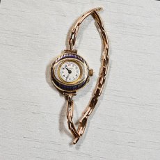 画像2: 9ct,エナメル・ASPRY リストウォッチ (2)