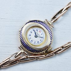 画像1: 9ct,エナメル・ASPRY リストウォッチ (1)