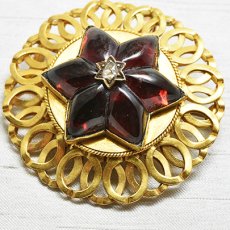 画像3: Sold Ｇ.ガーネット ダイヤモンド ブローチ (3)
