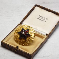 画像5: Sold Ｇ.ガーネット ダイヤモンド ブローチ (5)