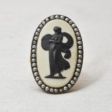 画像1: ゴールド・ウェッジウッドカメオリング (1)