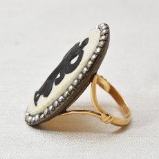 画像3: ゴールド・ウェッジウッドカメオリング (3)