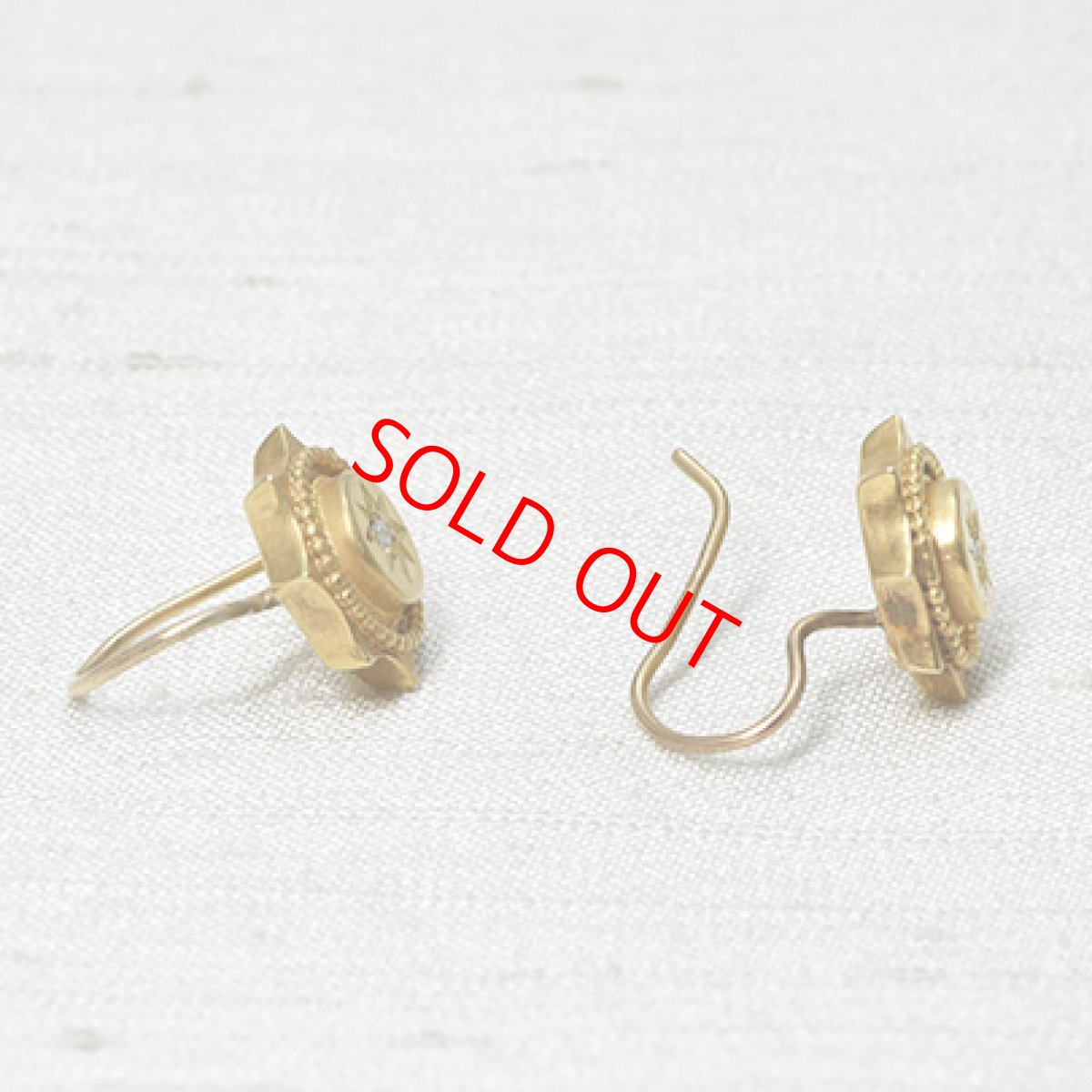 画像4: 15ct,ダイヤモンドイヤリング (4)