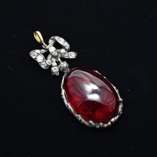 画像6: Sold G,Sv.ガーネット ダイヤモンドペンダント (6)