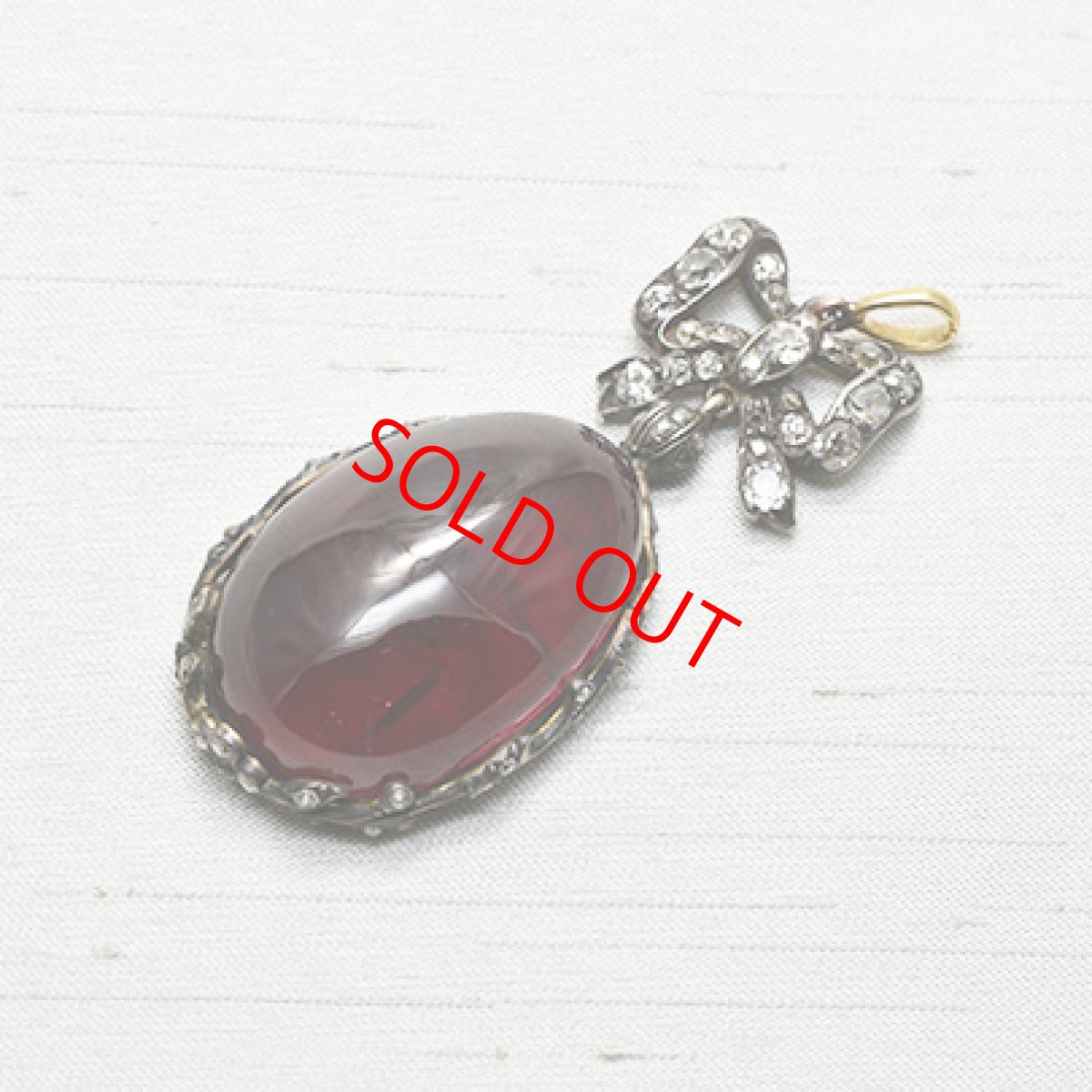 画像1: Sold G,Sv.ガーネット ダイヤモンドペンダント (1)