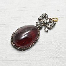 画像1: Sold G,Sv.ガーネット ダイヤモンドペンダント (1)