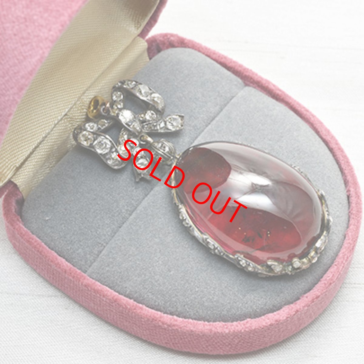 画像5: Sold G,Sv.ガーネット ダイヤモンドペンダント (5)