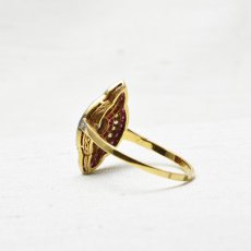 画像3: １８ct,(pt)ルビー ダイヤモンドリング (3)