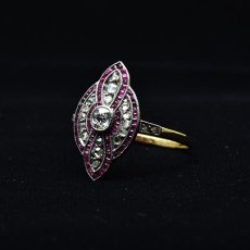 画像5: １８ct,(pt)ルビー ダイヤモンドリング (5)