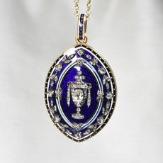 画像1: G.Sv.ダイヤモンドエナメルペンダント (1)