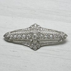 画像2: (pt).ダイヤモンドブローチ (2)