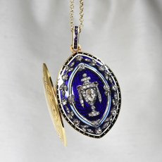 画像4: G.Sv.ダイヤモンドエナメルペンダント (4)